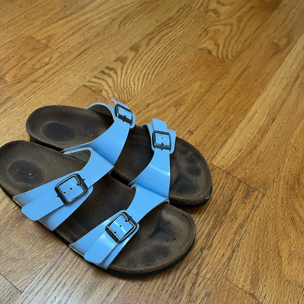 Birkenstock Blue Sandals with Contoured Footbed
